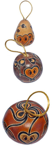 ORNAMENT Fire Burned Gourd - Made in Peru